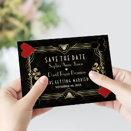 Reserva La Fecha Elegante Gatsby Casino Royale Vegas Poker Boda