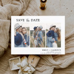 Reserva La Fecha Elegante Guardar la foto de fecha 3 simple<br><div class="desc">Paisaje moderno y elegante Horizontal Tres (3) Foto Guardar el imán Boda de fecha con tipografía de escritura con letras a mano. El imán para guardar la invitación de fecha incluye tipografía y moda de guiones y un diseño sencillo al que puede agregar su imagen personalizada de fotografía de compromiso....</div>