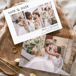 Reserva La Fecha Elegante Guardar la foto de fecha 4 simple<br><div class="desc">Paisaje moderno y elegante Horizontal Cuatro (4) Foto Guardar el imán Boda de fecha con tipografía de escritura con letras a mano. El imán para guardar la invitación de fecha incluye tipografía y moda de guiones y un diseño sencillo al que puede agregar su imagen personalizada de fotografía de compromiso....</div>