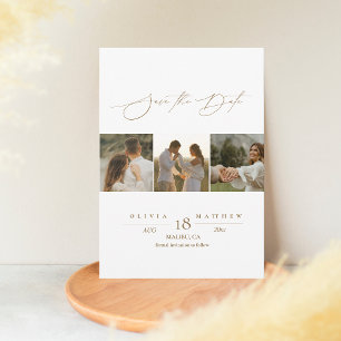 Reserva La Fecha Elegante guión 4 Boda fotográfica Salva las fechas