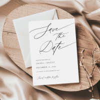 Elegante guión Boda clásico negro y blanco