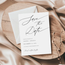 Elegante guión Boda clásico negro y blanco