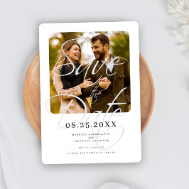 Reserva La Fecha Elegante guión Boda mínimo foto