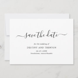 Reserva La Fecha Elegante guión simple boda moderna