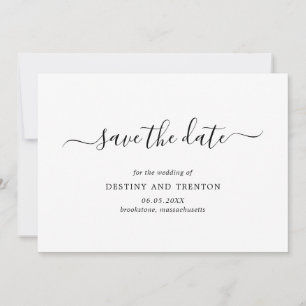 Reserva La Fecha Elegante guión simple boda moderna