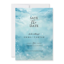 Elegante guion submarino save the date acuarela