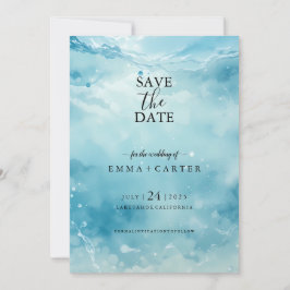 Reserva La Fecha Elegante guion submarino save the date acuarela