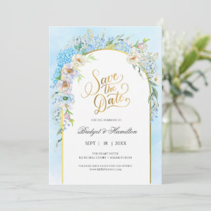 Reserva La Fecha Elegante Hydrangea Azul