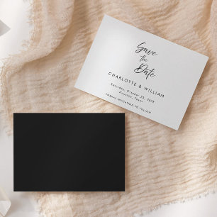 Reserva La Fecha Elegante letra manuscrita minimalista   Boda