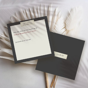 Reserva La Fecha Elegante matrimonio rústico salva la fecha