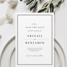 Elegante minimalista en negro y blanco para guarda
