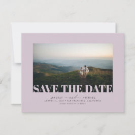 Reserva La Fecha Elegante Minimalista Mauve Save the Date Photo