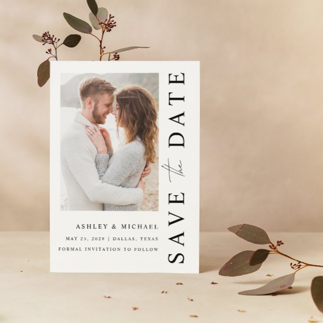 Reserva La Fecha Elegante Moderno 2 Fotomía Boda Salvar La Fecha (Save Your Date in Style! Elegant & Personalizable Wedding Card. 💍💌 [Add Details])