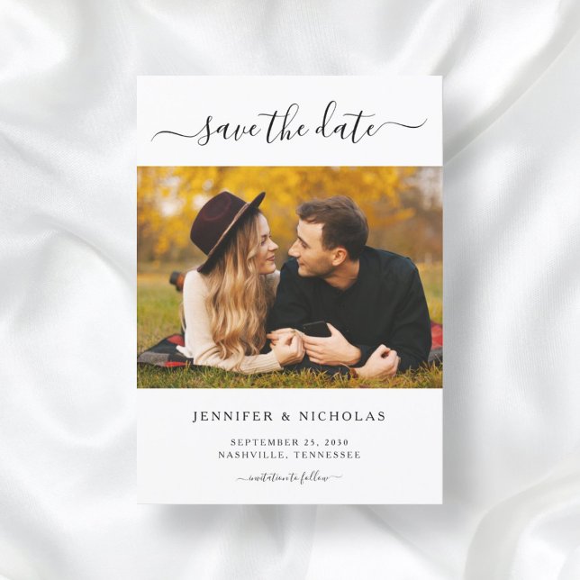 Reserva La Fecha Elegante Moderno Foto Save The Date (Subido por el creador)