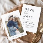 Reserva La Fecha Elegante moderno salva la foto de fecha Minimalist<br><div class="desc">Captura el amor y la emoción de tu próximo boda con nuestra foto, guarda las tarjetas de cita. Estas tarjetas presentan un diseño hermoso y moderno, con mucho espacio para mostrar juntos tu foto favorita. Sus huéspedes estarán encantados de recibir este placer que pueden apreciar en los años venideros. Ya...</div>
