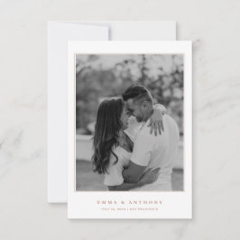 Reserva La Fecha Elegante Monograma Terracota Boda