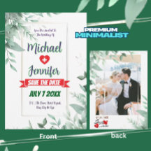 Elegante Personalizado de Greenery Minimalista Bod