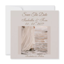 Elegante Playa Ahorra la Fecha, Papelería de Boda