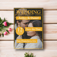 Elegante revista cubierta Boda de fotografía amari