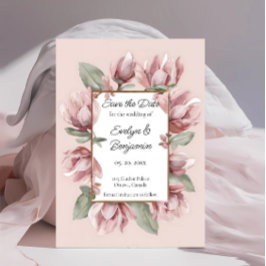 Reserva La Fecha Elegante Rosa Dusty Rubor