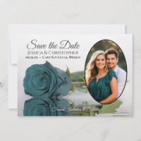 Elegante Rosa negro de Aqua Verde azulada  Boda de