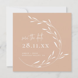 Reserva La Fecha Elegante Rubor Pink Wreath Square Save the Date