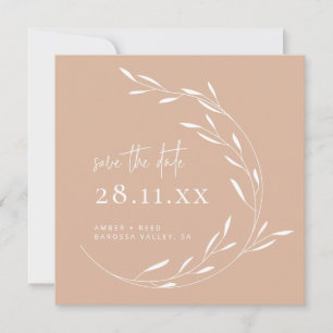 Reserva La Fecha Elegante Rubor Pink Wreath Square Save the Date