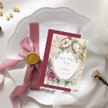 Reserva La Fecha Elegante Rústico Romántico Rosa Borgoña<br><div class="desc">Elegante y romántico borgoña con acentos rosa rubor en una corona floral Guardar la tarjeta de fecha. Esta es una tarjeta tan hermosa para cualquier boda de temporada. Sólo respiración. 100% de satisfacción del cliente en "Zazzle" todos los días.</div>