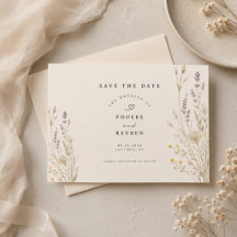 Elegante Save the Date de Flor Silvestre