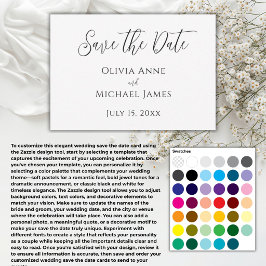 Reserva La Fecha Elegante Save the Date en negro y blanco
