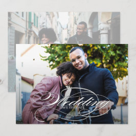 Reserva La Fecha Elegante Script Photo Wedding Guardar la fecha