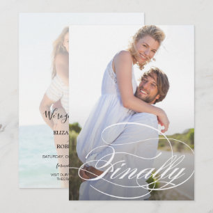 Reserva La Fecha Elegante Script Photo Wedding Guardar la fecha