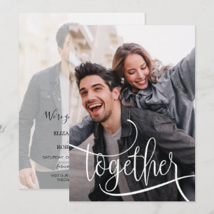 Reserva La Fecha Elegante Script Photo Wedding Guardar la fecha
