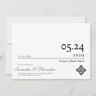 Reserva La Fecha Elegante Simple Formal Guion No-Fotográfico de Bod