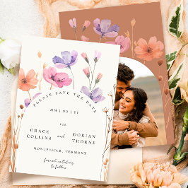 Reserva La Fecha Elegante simple Mocha Mousse Rústico Boda neutral