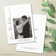 Elegante Simple Script Foto Boda