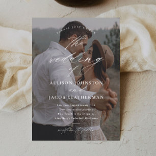 Reserva La Fecha Elegante superposición de foto de boda con escritu