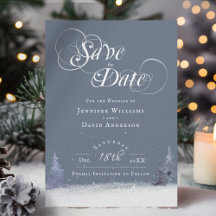 Elegante tema de invierno azul polvoriento nieve