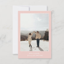 Elegante texto de color simple y foto / Boda