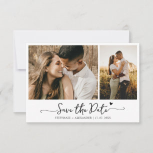 Reserva La Fecha Elegante Tipografía 2 Boda de fotografía Salven El