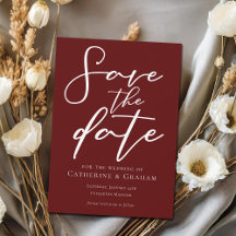 Elegante tipografía de Borgoña Minimalista