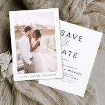 Reserva La Fecha Elegante tipografía Salven la foto de fecha Minima<br><div class="desc">Boda Guardar las tarjetas de fecha que tienen una foto en el frente. Las tarjetas Save the Date contienen una moderna tipografía de escritura cursiva con letras a mano que son elegantes,  simples y modernas para usar después de la minimalista celebración del día de la boda.</div>
