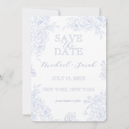 Reserva La Fecha Elegante toile floral con foto plana