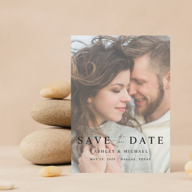 Reserva La Fecha Elegante Vellum Moderno Overlay 2 Photo Boda (Save Your Date in Style! Elegant & Personalizable Wedding Card. 💍💌 [Add Details])