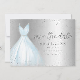 Reserva La Fecha Elegante vestido azul salva la quinceañera de la c