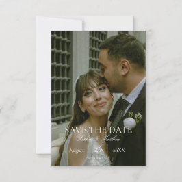 Reserva La Fecha Elegante Vintage Personalizado Foto Boda Guardar L