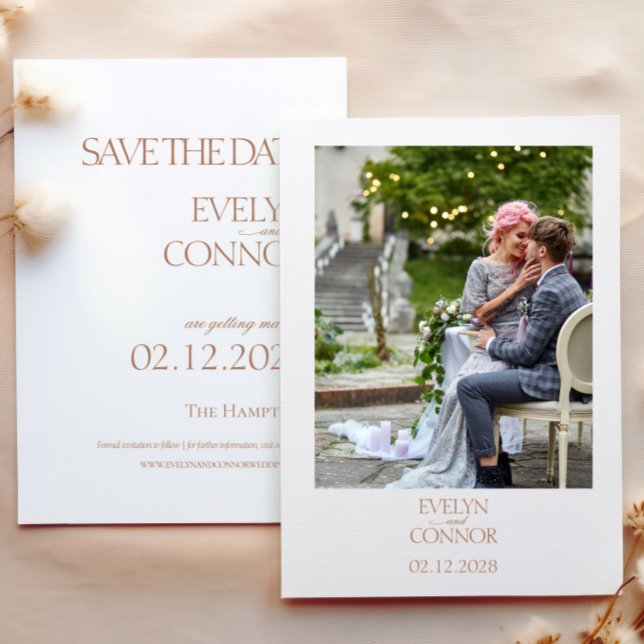 Reserva La Fecha Elegante Y Elegante Boda Fotográfica Salva La Fech (Subido por el creador)