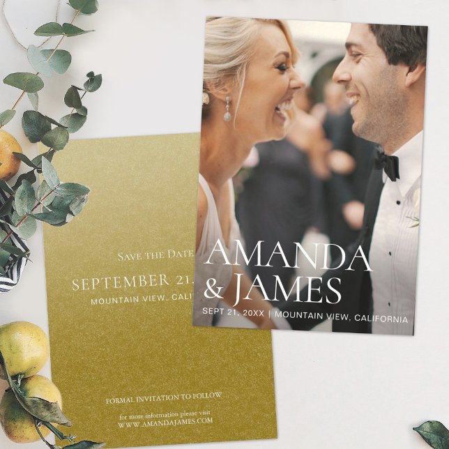 Reserva La Fecha Elegante y moderno casamiento de fotos Guardar la  (Subido por el creador)
