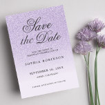 Reserva La Fecha Elegante y moderno morado salva la fecha dulce 16<br><div class="desc">La moderna y elegante escritura púrpura purpurina oscura salva la dulce fiesta de cumpleaños dieciséis con caligrafía moderna negra. Diseño personalizado exclusivo y elegante.</div>