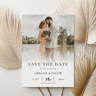 Reserva La Fecha Elegante y simple casamiento de fotos moderno salv